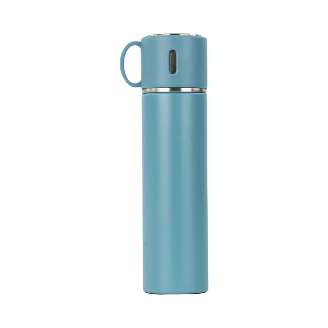 Thermosflasche mit Trinkbecher als Deckel 500 ml, Himmelblau
