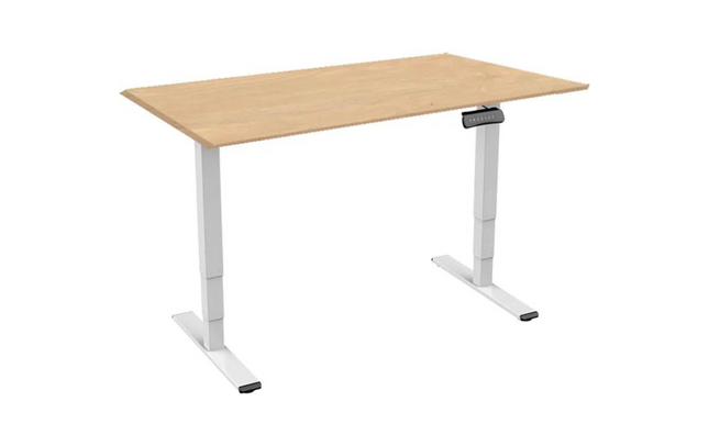 Contini Tisch RAL 9016 1.6 x 0.8 m Weiss mit Brauner Tischplatte