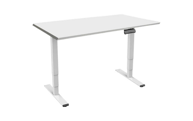 Contini Tisch RAL 9016 1.8 x 0.8 m Weiss mit Grauer Tischplatte