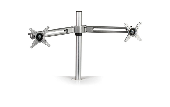 Fellowes Tischständer Doppel-Monitorarm Lotus bis 7 kg – Silber